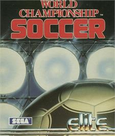 Box cover for World Championship Soccer on the Commodore Amiga.