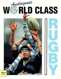 Box cover for World Class Rugby on the Commodore Amiga.