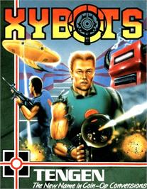 Box cover for Xybots on the Commodore Amiga.