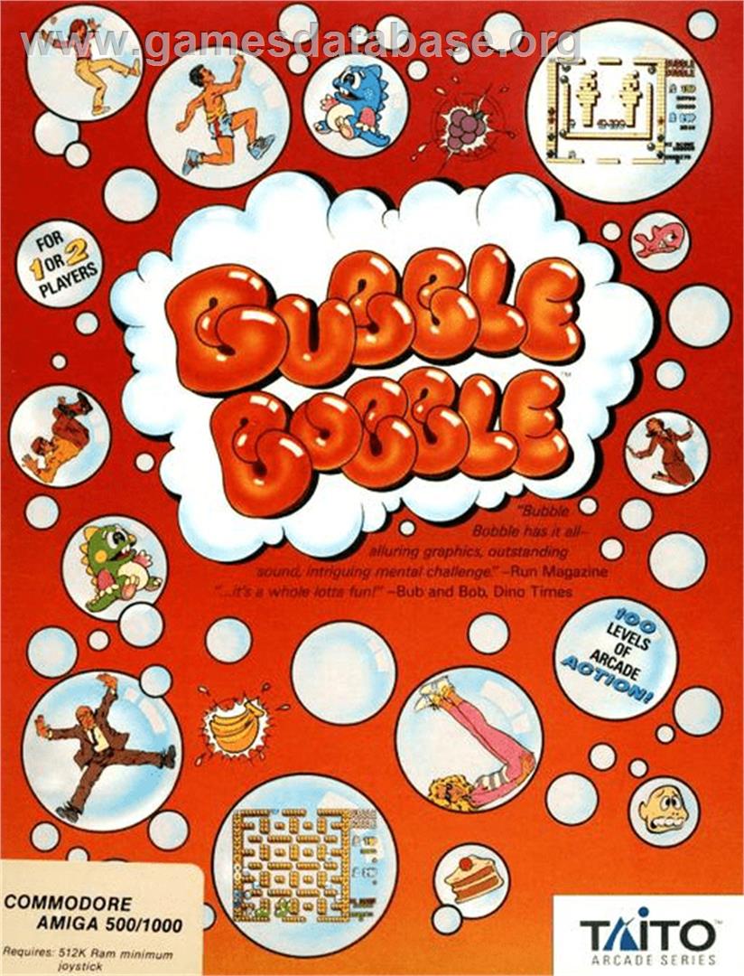 Bubble Bobble - Commodore Amiga - Artwork - Box