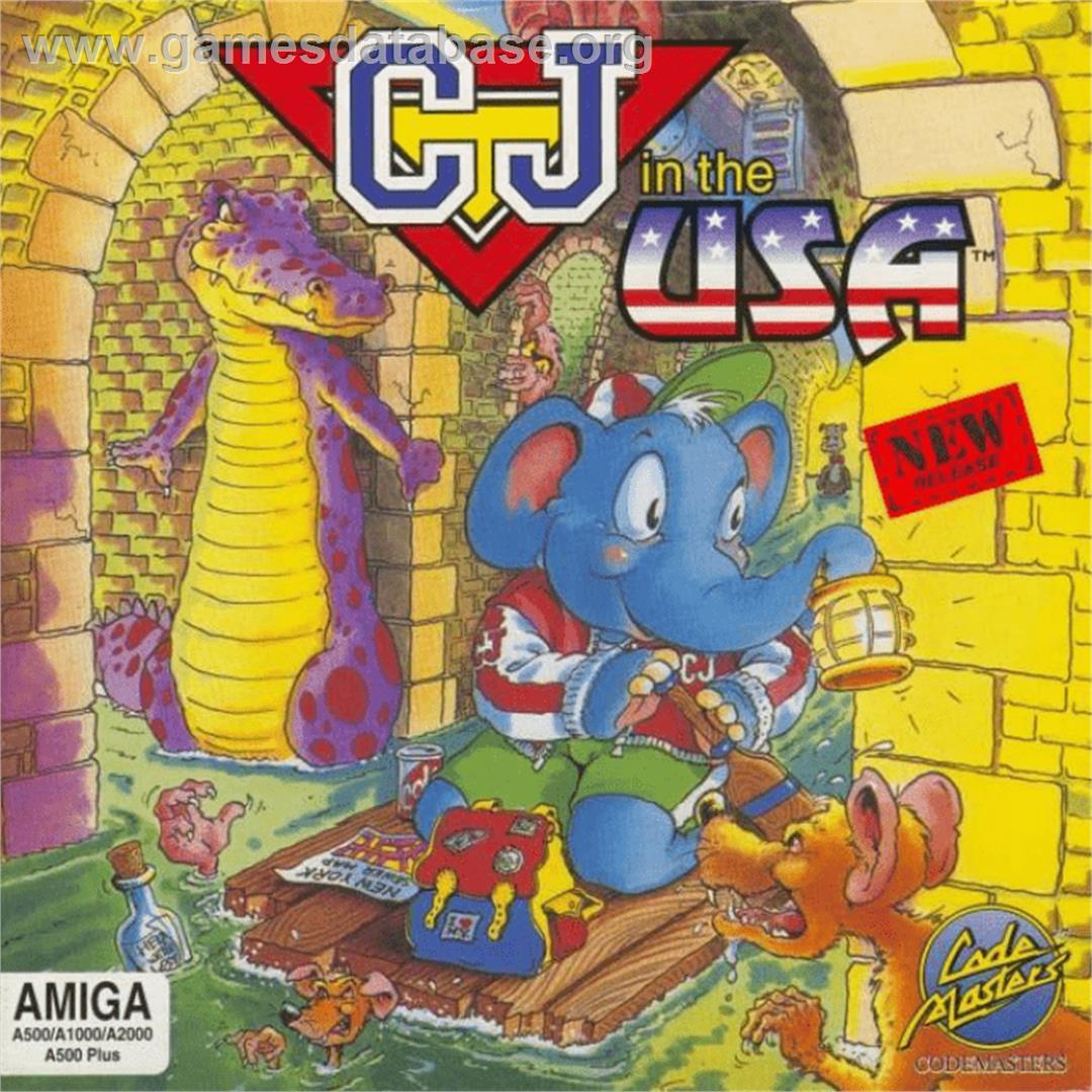 CJ In the USA - Commodore Amiga - Artwork - Box