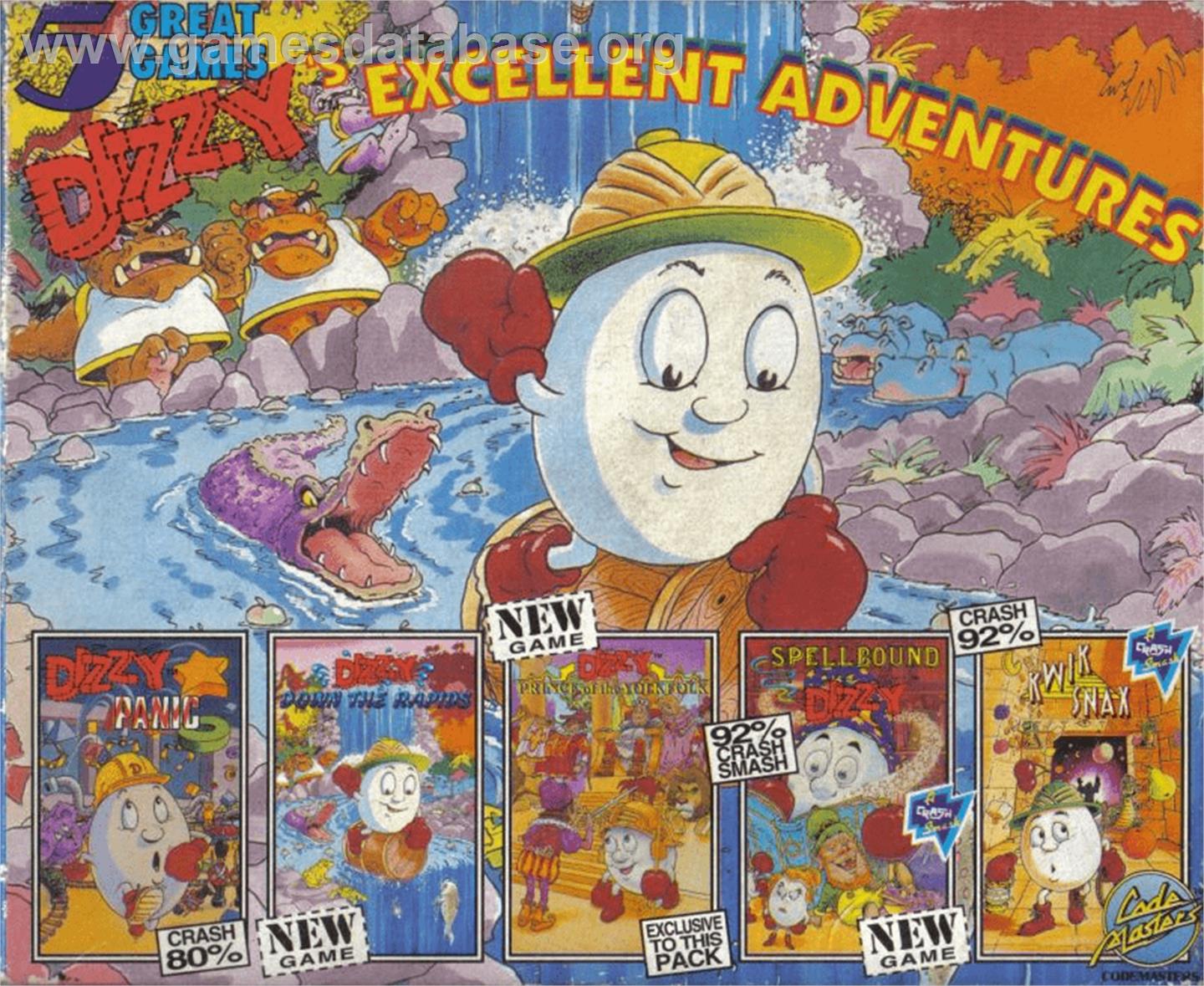 Dizzy's Excellent Adventures - Commodore Amiga - Artwork - Box