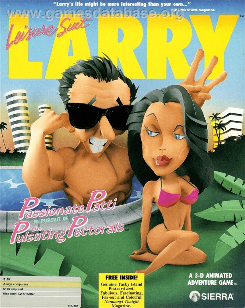 Leisure Suit Larry 3: Passionate Patti in Pursuit of the Pulsating Pectorals - Commodore Amiga - Artwork - Box