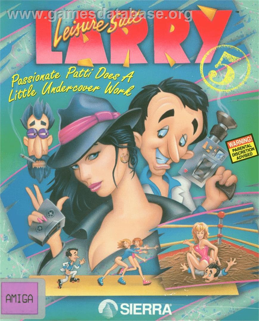 Leisure Suit Larry 5: Passionate Patti Does a Little Undercover Work - Commodore Amiga - Artwork - Box