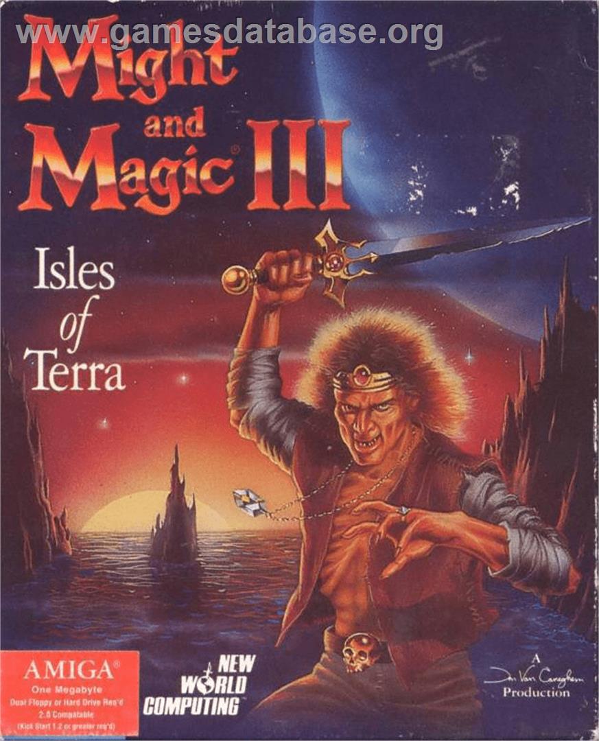 Might and Magic III: Isles of Terra - Commodore Amiga - Artwork - Box