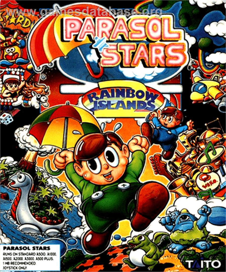 Parasol Stars: The Story of Bubble Bobble 3 - Commodore Amiga - Artwork - Box
