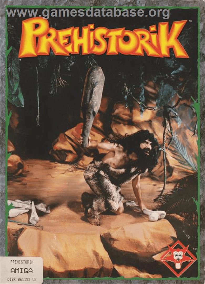 Prehistorik - Commodore Amiga - Artwork - Box