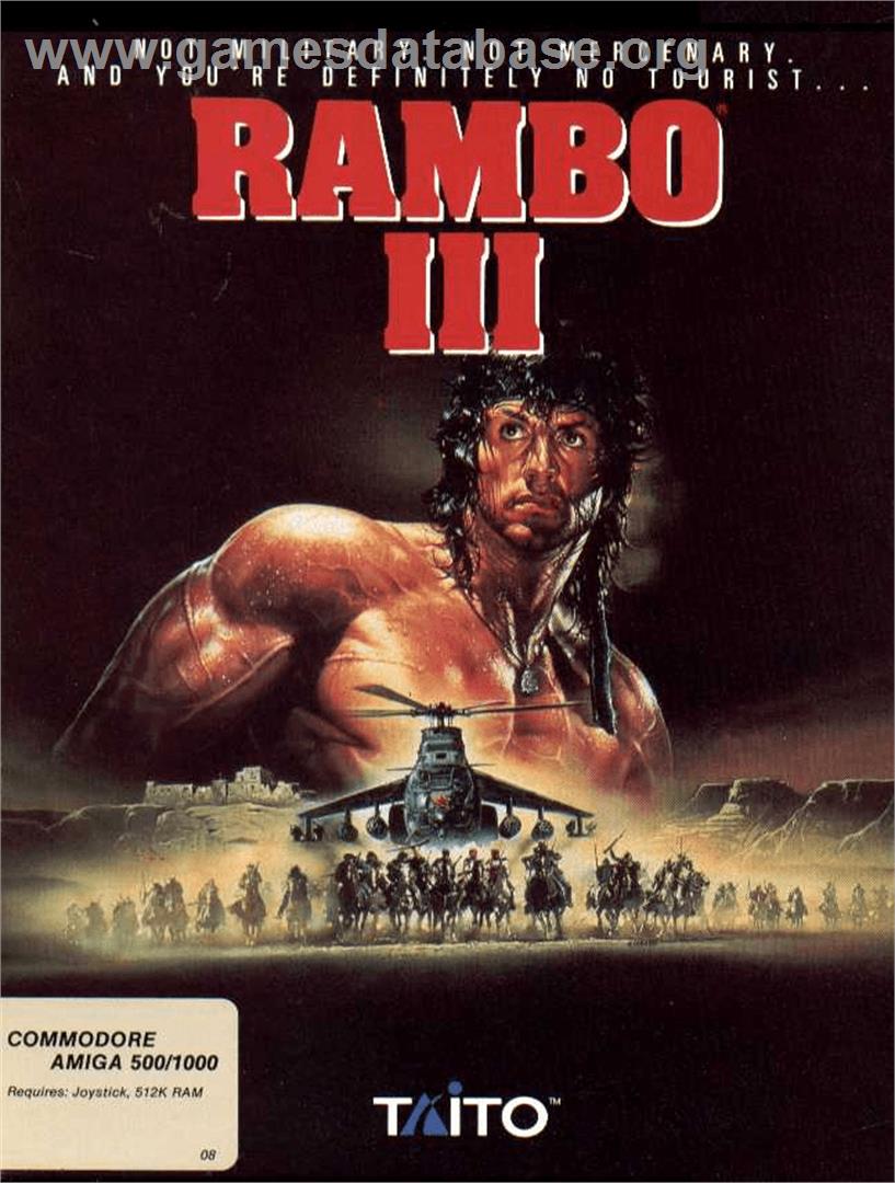 Rambo III - Commodore Amiga - Artwork - Box