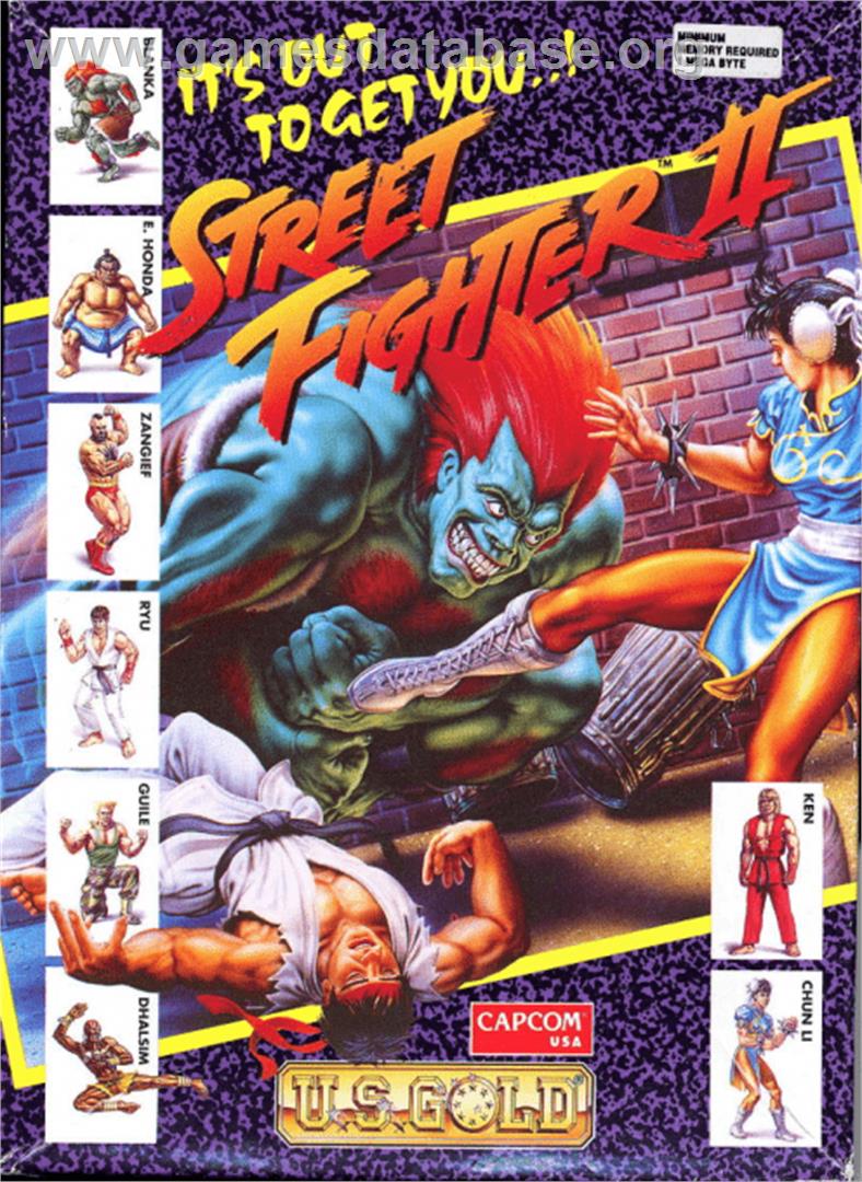 Street Fighter II - The World Warrior - Commodore Amiga - Artwork - Box