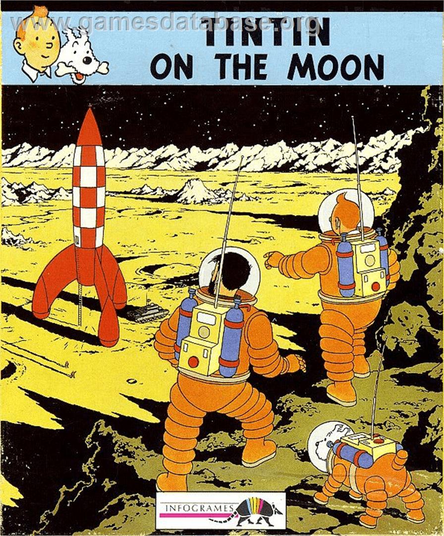 Tintin on the Moon - Commodore Amiga - Artwork - Box