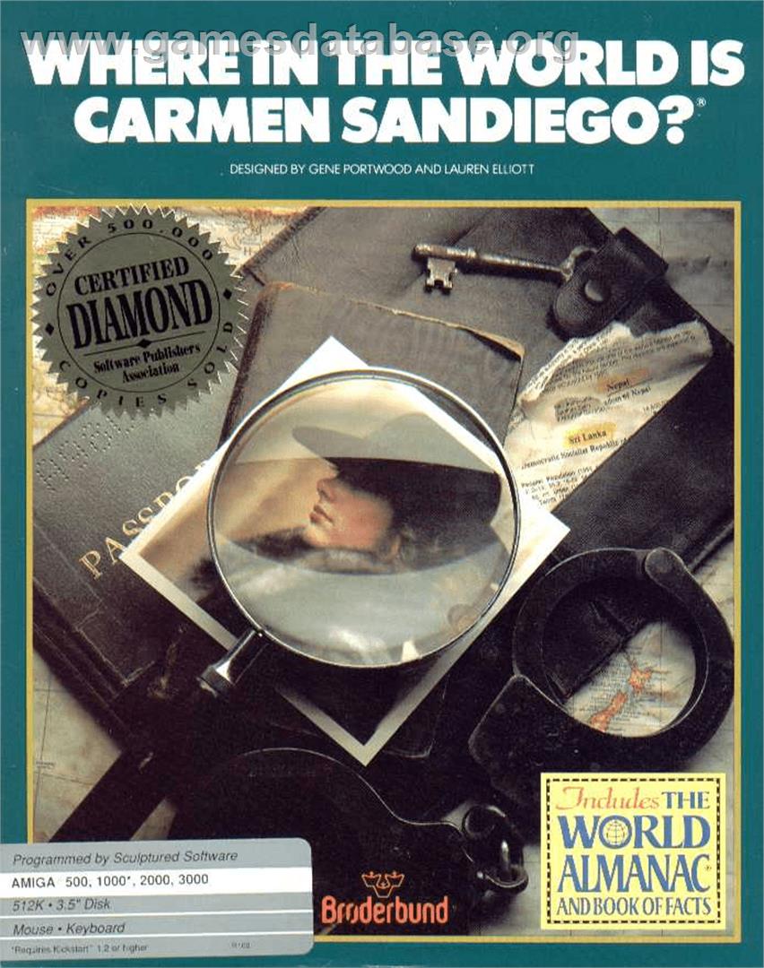 Where in the World is Carmen Sandiego - Commodore Amiga - Artwork - Box
