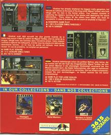 Box back cover for Alcatraz on the Commodore Amiga.