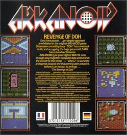 Box back cover for Arkanoid - Revenge of DOH on the Commodore Amiga.
