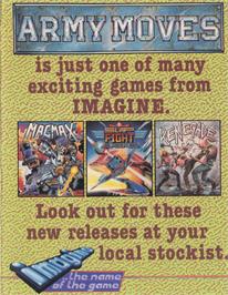 Box back cover for Army Moves on the Commodore Amiga.