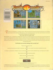 Box back cover for Battle Master on the Commodore Amiga.