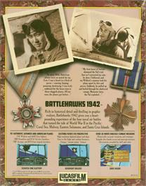 Box back cover for Battlehawks 1942 on the Commodore Amiga.