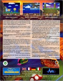 Box back cover for Beavers on the Commodore Amiga.