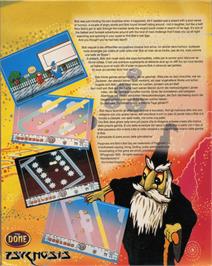 Box back cover for Bob's Bad Day on the Commodore Amiga.