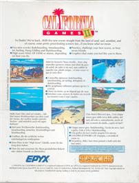 Box back cover for California Games 2 on the Commodore Amiga.
