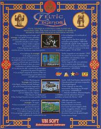 Box back cover for Celtic Legends on the Commodore Amiga.