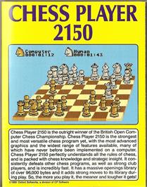 Box back cover for Chess Player 2150 on the Commodore Amiga.