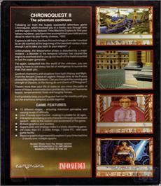 Box back cover for Chrono Quest 2 on the Commodore Amiga.
