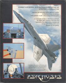 Box back cover for Combat Air Patrol on the Commodore Amiga.