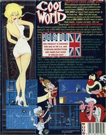 Box back cover for Cool World on the Commodore Amiga.