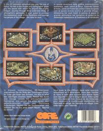 Box back cover for Darkmere: The Nightmare's Begun on the Commodore Amiga.
