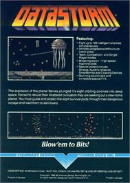 Box back cover for Datastorm on the Commodore Amiga.