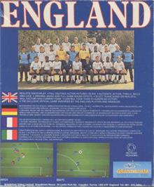 Box back cover for England Championship Special on the Commodore Amiga.
