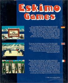 Box back cover for Eskimo Games on the Commodore Amiga.