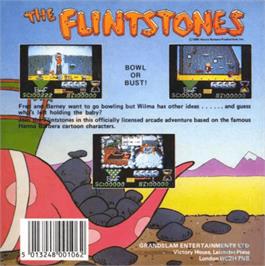 Box back cover for Flintstones on the Commodore Amiga.