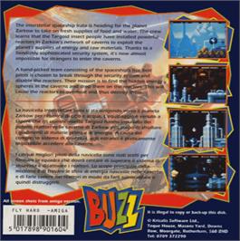 Box back cover for Fly Harder on the Commodore Amiga.