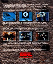 Box back cover for Frenetic on the Commodore Amiga.