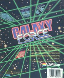 Box back cover for Galaxy Force 2 on the Commodore Amiga.