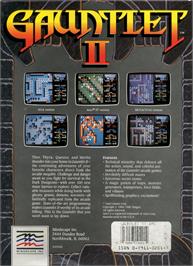 Box back cover for Gauntlet II on the Commodore Amiga.