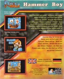 Box back cover for Hammer Boy on the Commodore Amiga.
