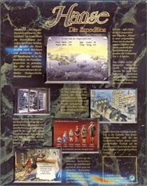 Box back cover for Hanse: Die Expedition on the Commodore Amiga.