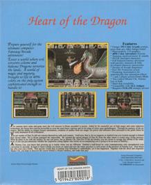 Box back cover for Heart of the Dragon on the Commodore Amiga.