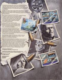 Box back cover for Hired Guns on the Commodore Amiga.