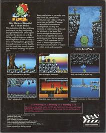 Box back cover for Hoi on the Commodore Amiga.