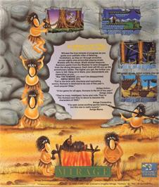 Box back cover for Humans on the Commodore Amiga.