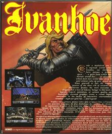 Box back cover for Ivanhoe on the Commodore Amiga.