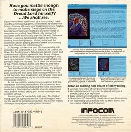 Box back cover for Journey: The Quest Begins on the Commodore Amiga.