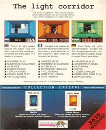 Box back cover for Light Corridor on the Commodore Amiga.