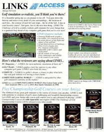 Box back cover for Links: The Challenge of Golf on the Commodore Amiga.