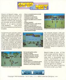 Box back cover for Over the Net on the Commodore Amiga.