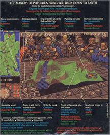 Box back cover for Powermonger: World War 1 Edition on the Commodore Amiga.