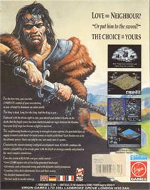 Box back cover for Realms on the Commodore Amiga.